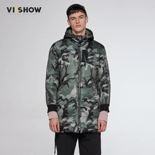 VIISHOW Зима Куртка Мужчины Камуфляж Куртка Пальто С Капюшоном Теплый Бурелом Пальто для Мужчин Мода Одежда MC30164