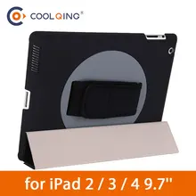 Rotatable Tablets Case For iPad 2/3/4 Smart Handle Protective Cover PC Hard In Hand Business Tablet Case For iPad 2 3 4 Case 9.7 20010 thick shockproof eva back case w 180 degree rotatable handle holder for ipad 4 green
