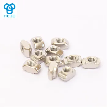 

50Pcs HE3D M4 T shape screw nut sliding fasten connector for DIY 3D printer 2020 Aluminum Profile