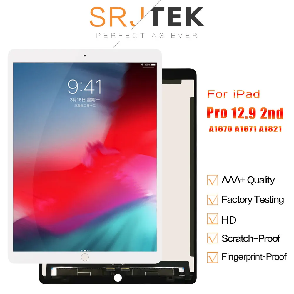 Дисплей для iPad Pro 12 9 2 2nd LCD сенсорный экран дигитайзер Матрица ЖК 2017 сборка A1670 A1671