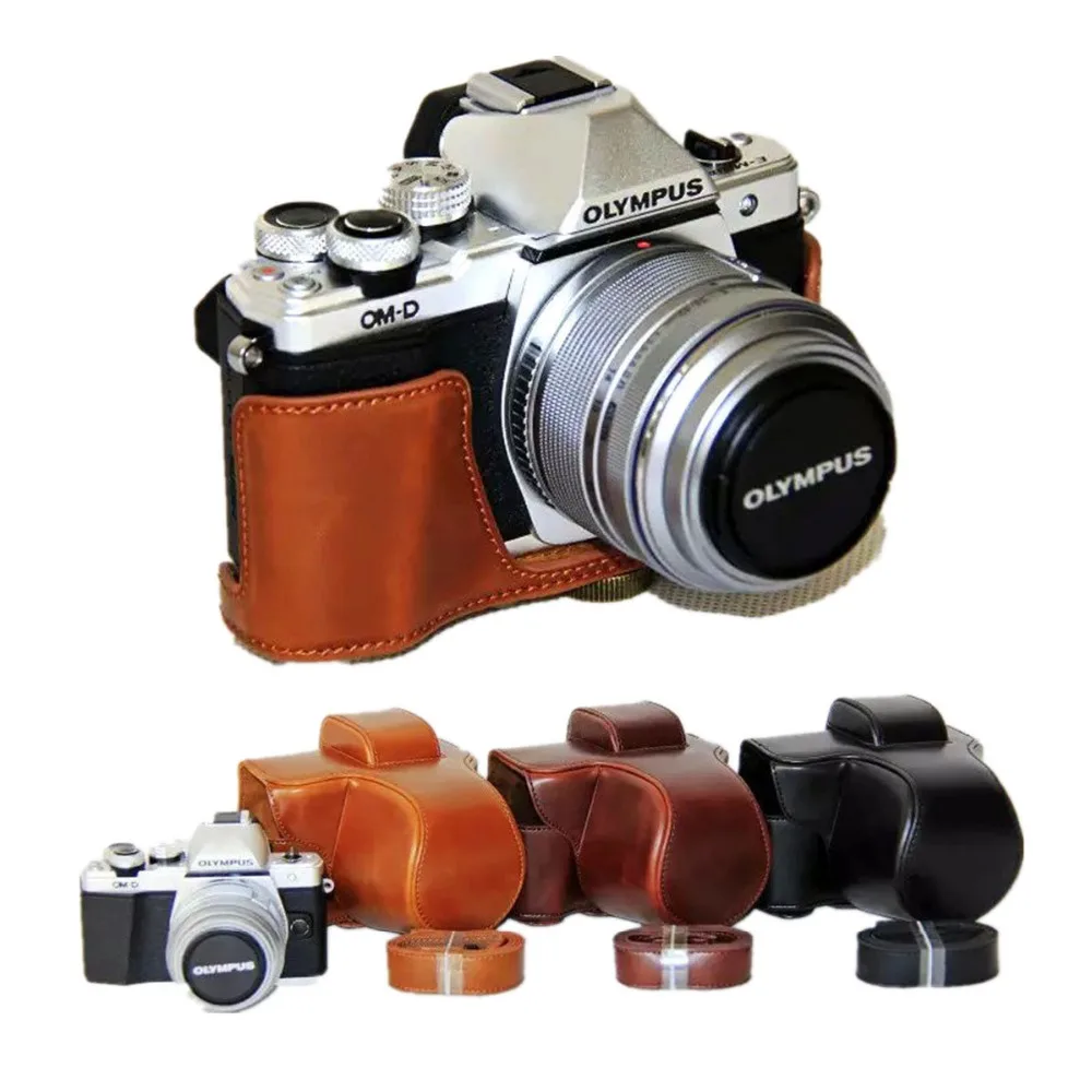 Long Focus Digital Camera Pu Leather Case Cover for Olympus OM D OMD