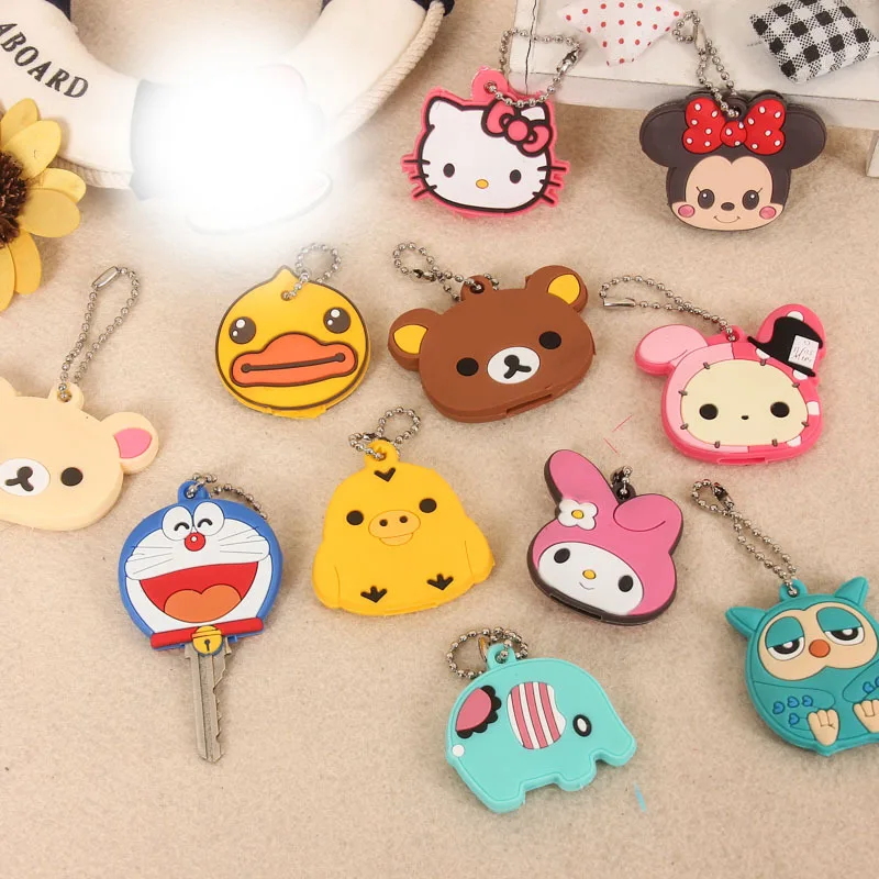 

Cute Animal Silicon Key Caps Covers Keys Keychain Case Shell Novelty Item Figurines As Gift For Girlfriend