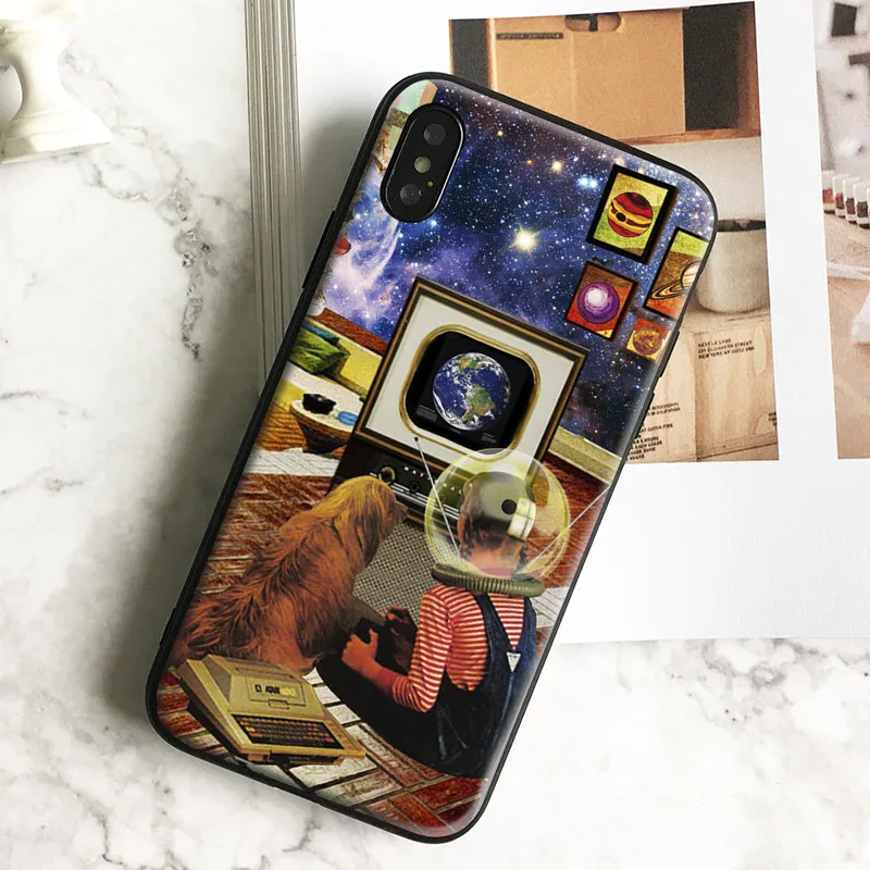 

Trippy Universe Vintage poster Soft Silicone TPU Phone Case Cover Shell For Apple iPhone 5 5s Se 6 6s 7 8 Plus X XR XS MAX