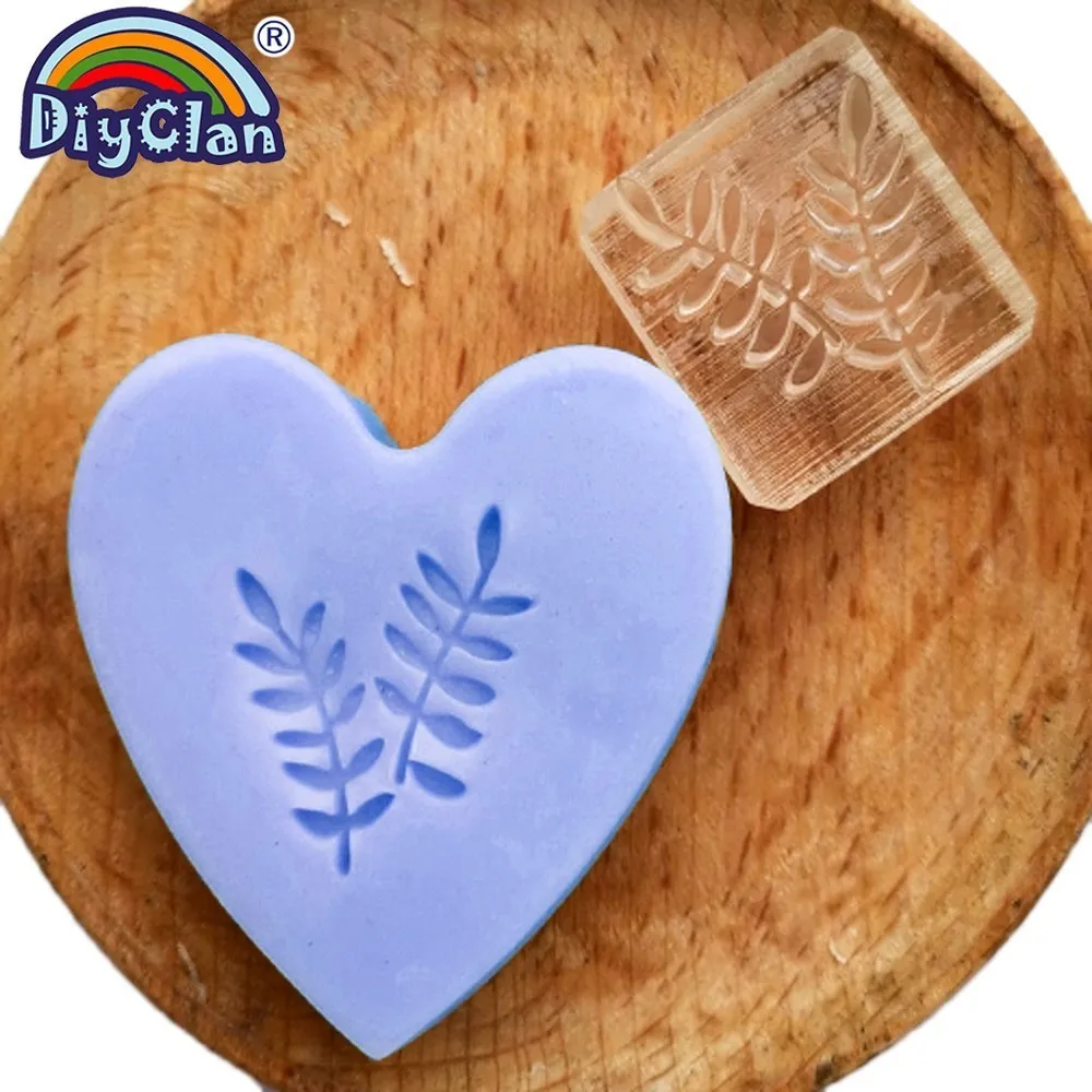 

Acrylic resin chapte DIY handmade Resin Leaf soap stamp chapter mini diy patterns Z0075YZ