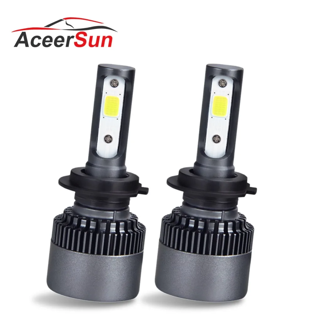 ACEERSUN LED Противотуманные фары 6500K H7 COB 10000LM 72 Вт 12В 24В H1 H8 H9 H11 9005 9006 HB3 HB4 Hi Lo луч для
