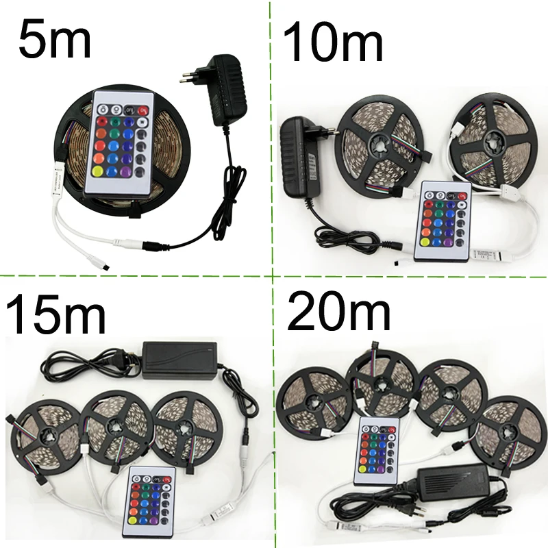 RGB светодиодсветильник 3528 SMD2835 гибкая светодиодная лента водонепроницаемая