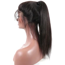 Pre Plucked Full Lace Human Hair Wigs 130% Density Braizilian Straight Virgin Hair Full Lace Wigs With Baby Hair You May