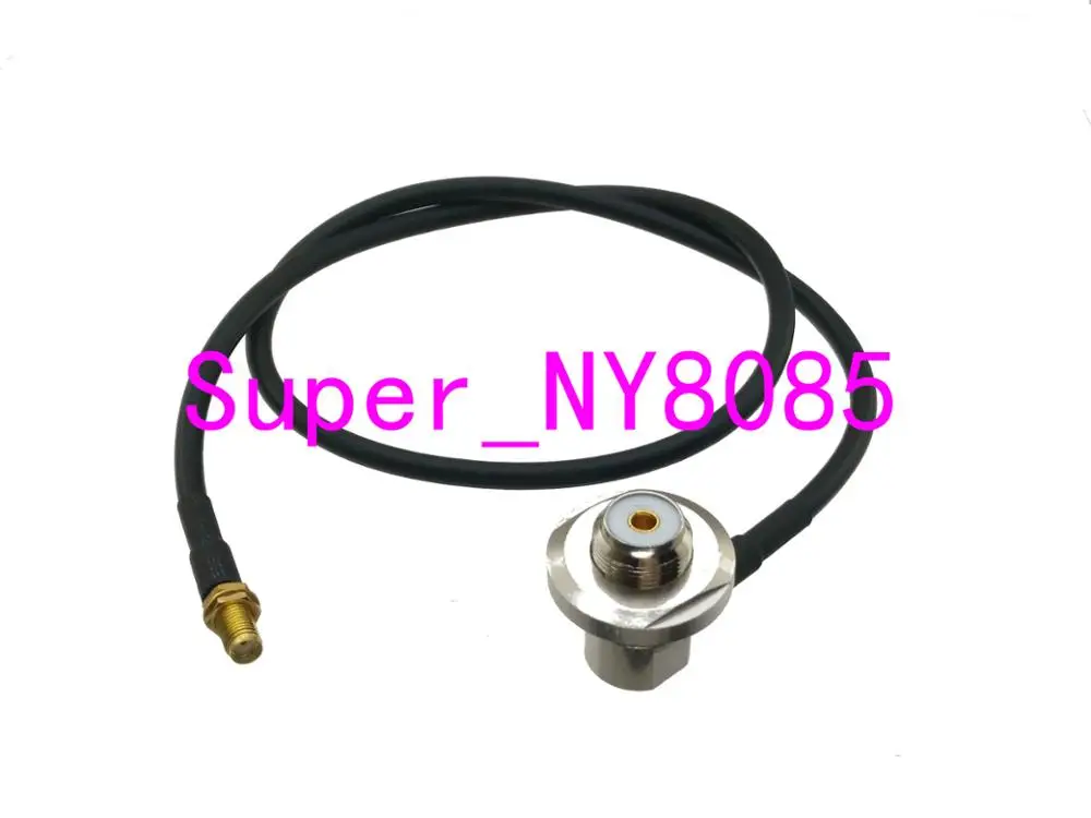 

RG58 UHF Female Jack Bulkhead Right angle to SMA Female Jack Bulkhead RF Jumper pigtail Cable 10FT~20M
