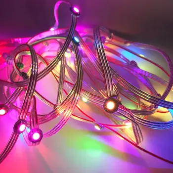 

100pcs/lot WS2812B Pre-soldered Leds LED Module String Nodes 5V 12cm Wire Addressable Idividually Panel