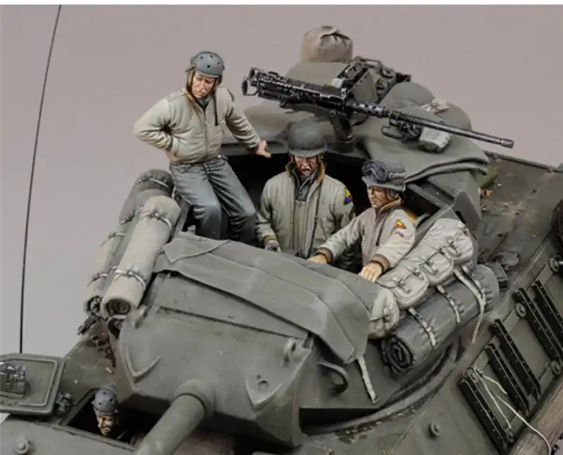 1/35 Scale WW2 American tank crews four WWII Figure Resin Model Kit