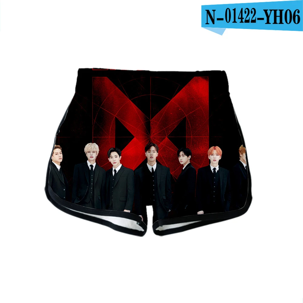 VAGROVSY Kpop Monsta X 3D шорты женская модная одежда для поклонников шорты горячая Распродажа шорты с эластичной резинкой на талии для девочек лето - Цвет: 8