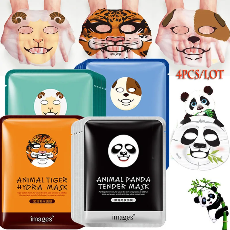 

4PCS/Lot Sheep Sheet Mask Animal Face Mask Moisturizing Korea Mask Oil Control Whitening Brighten Skin Mask Korean Cosmetics