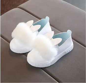 

Spring Children Sneaker Kids Shoes Fashion Girls Rabbit Ears Outdoor Casual Shoes Girl Princess Bow Tie Sport Shoe
