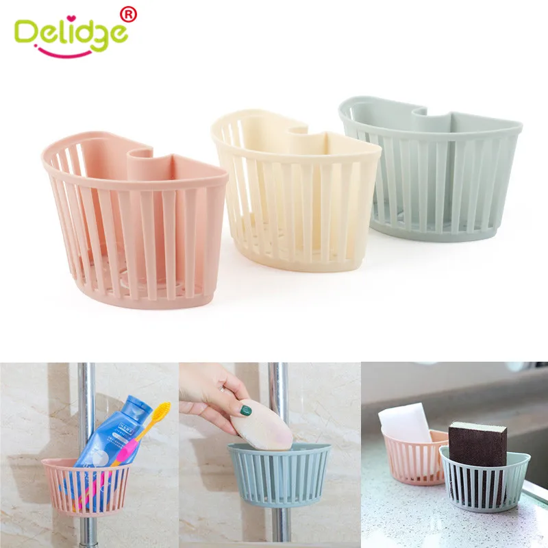 

Delidge 1 Pc Multifunction Plastic Kitchen Storage Accessory Sink Sponge Holder Storage Baskets Soap Box Bathroom Organizer