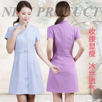 

[SET] Ladies Nursing Dress Spa Tunic Beauty Salon Beautician Uniforms Hospital Guide Workwear