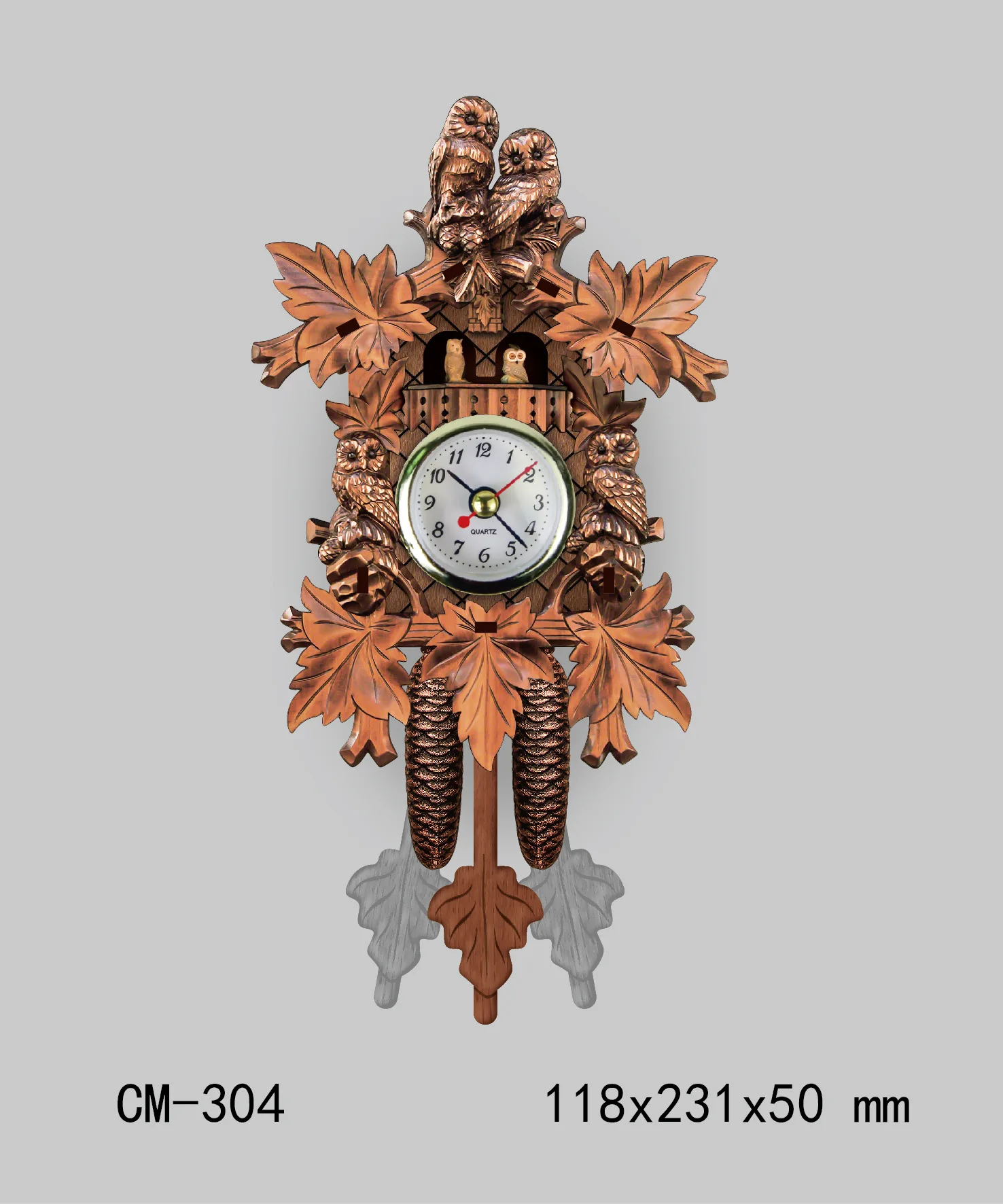 Cuckoo Wall Clock Originality Wood Quality European Style A Living Room Complex Ancient Wall Clock Diy Clock - Цвет: 304