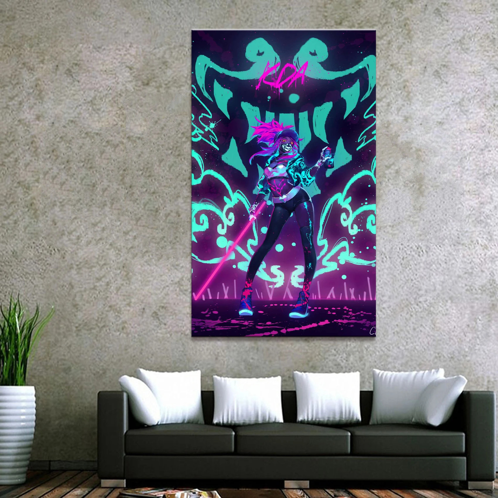 

Home Decor Modular Canvas Picture 1 Piece Akali K/DA League of Legends LOL Game Painting Poster Wall For Home Canvas Wholesale
