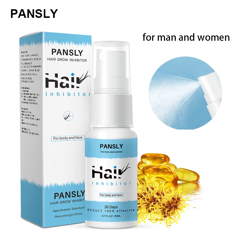 Organic Herbal Permanent Hair Growth Inhibitor Repair Nourish Smooth Body Hair Removal Spray for Private Parts Leg Facial Hair