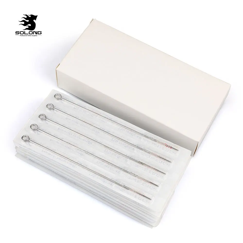 50Pcs/box Disposable Tattoo Needles Mix Sizes Sterile Tattoo Needle Set For Makeup Tools Tattoo machine Tattoo Body F size