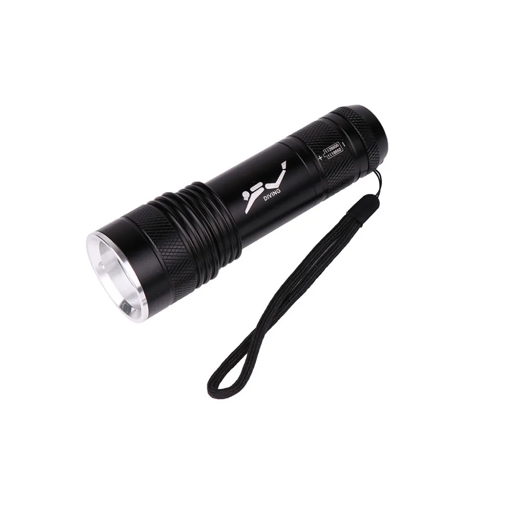 2019 T6 dual light source LED flashlight diving riding flashlight waterproof usb rechargeable 18650 battery for bicycle 40J20 (2)