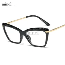 Очки «кошачий глаз» прозрачные женские прозрачные линзы очки Женские Ретро оправы для очков со стразами оптические очки по рецепту NX