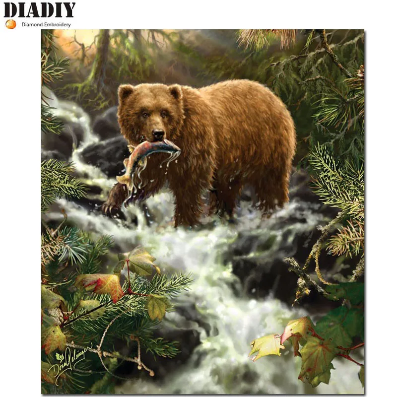 

full Diamond Embroidery 5D DIY Diamond Painting Bear animal Diamond Painting Cross Stitch Home Decoration Rhinestone Gift