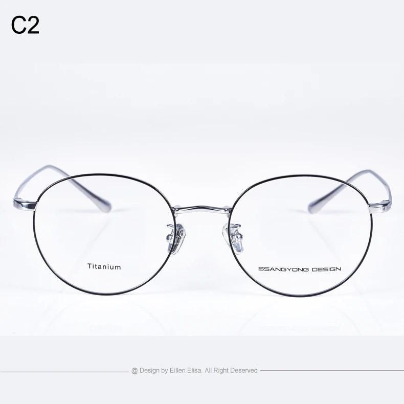 C2 Glasses Frames EE круглые золотые очки кадры Винтаж прозрачные линзы металлические очки женщины оправ Óculos де Грау - Цвет оправы: C2 Glasses Frames