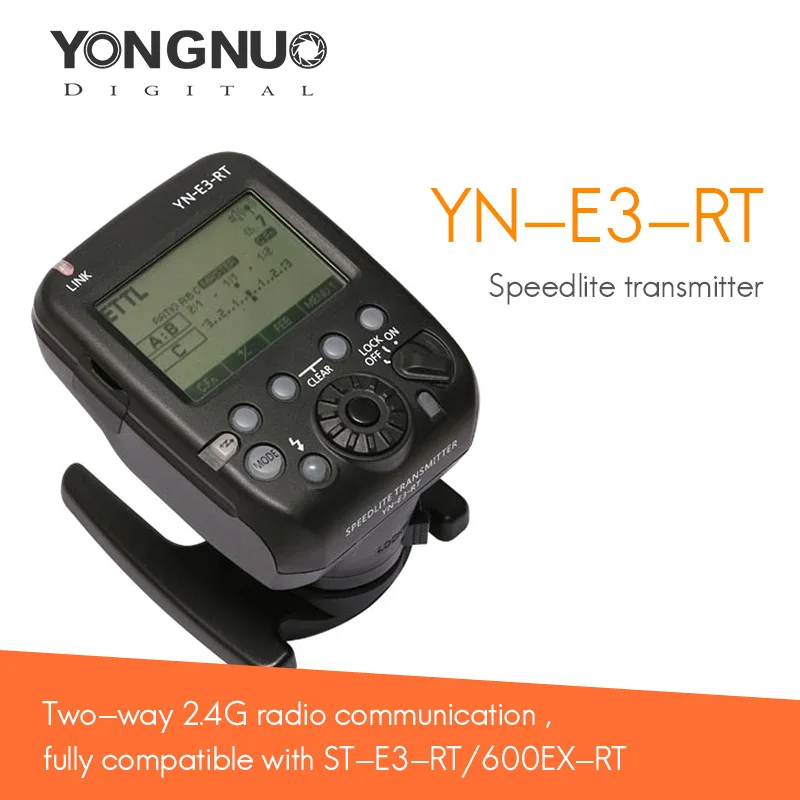 

Yongnuo Speedlite Transmitter YN-E3-RT High speed Sync TTL Radio Trigger as ST-E3-RT for Canon 600EX-RT YONGNUO YN600EX-RT