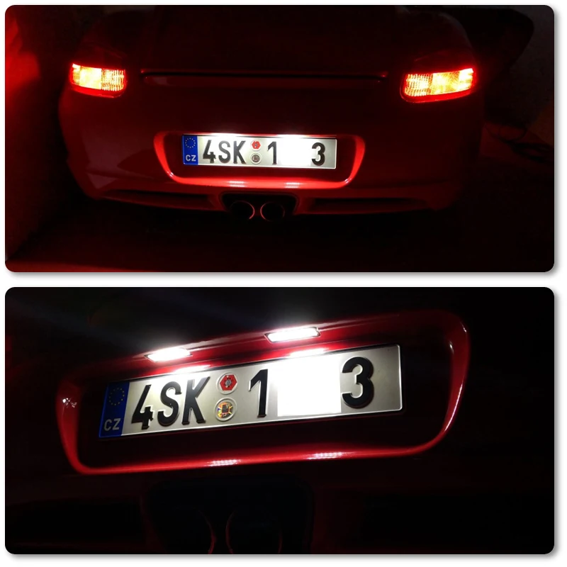 For-Porsche-Boxster-Cayman-Carrera-Cayenne-987-997-958-2x-CANBus-Error-Free-White-Led-Number
