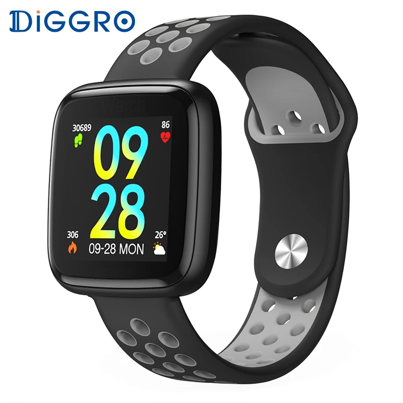 DIGGRO F15 Smart Watch man woman IP68 Waterproof Heart Rate Blood Pressure Blood Oxygen SmartWatch Wristband For Android & IOS