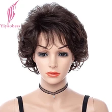Yiyaobess 8inch Short Curly Wig Female Afro Synthetic Natural Hair African American Wigs For Black Women Yiyaobess 8inch Short Curly Wig Female Afro Synthetic Natural Hair African American Wigs For Black Women