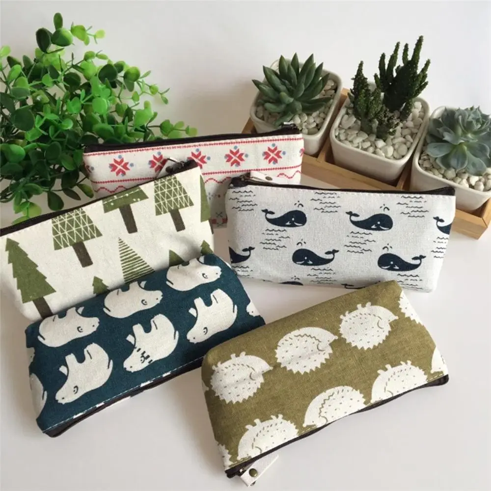 

1Pcs Cosmetic Box Pencil Bag Zipper Makeup Student Stationery New Coin Purse School Stationery Office Supplies
