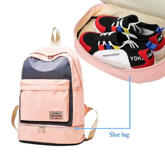 sports backpack with shoe compartment