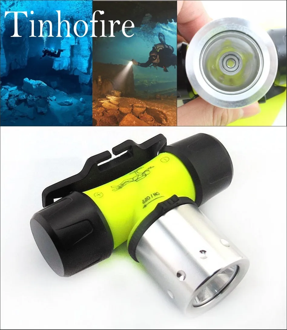 Tinhofire Underwater 2000 Lumen T6 Headlamp LED Waterproof 60m Swimming