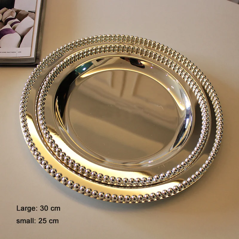 

diameter 30cm/25cm silver round metal cake stand cake decorating tool cake pan dessert plate for wedding decoration plates