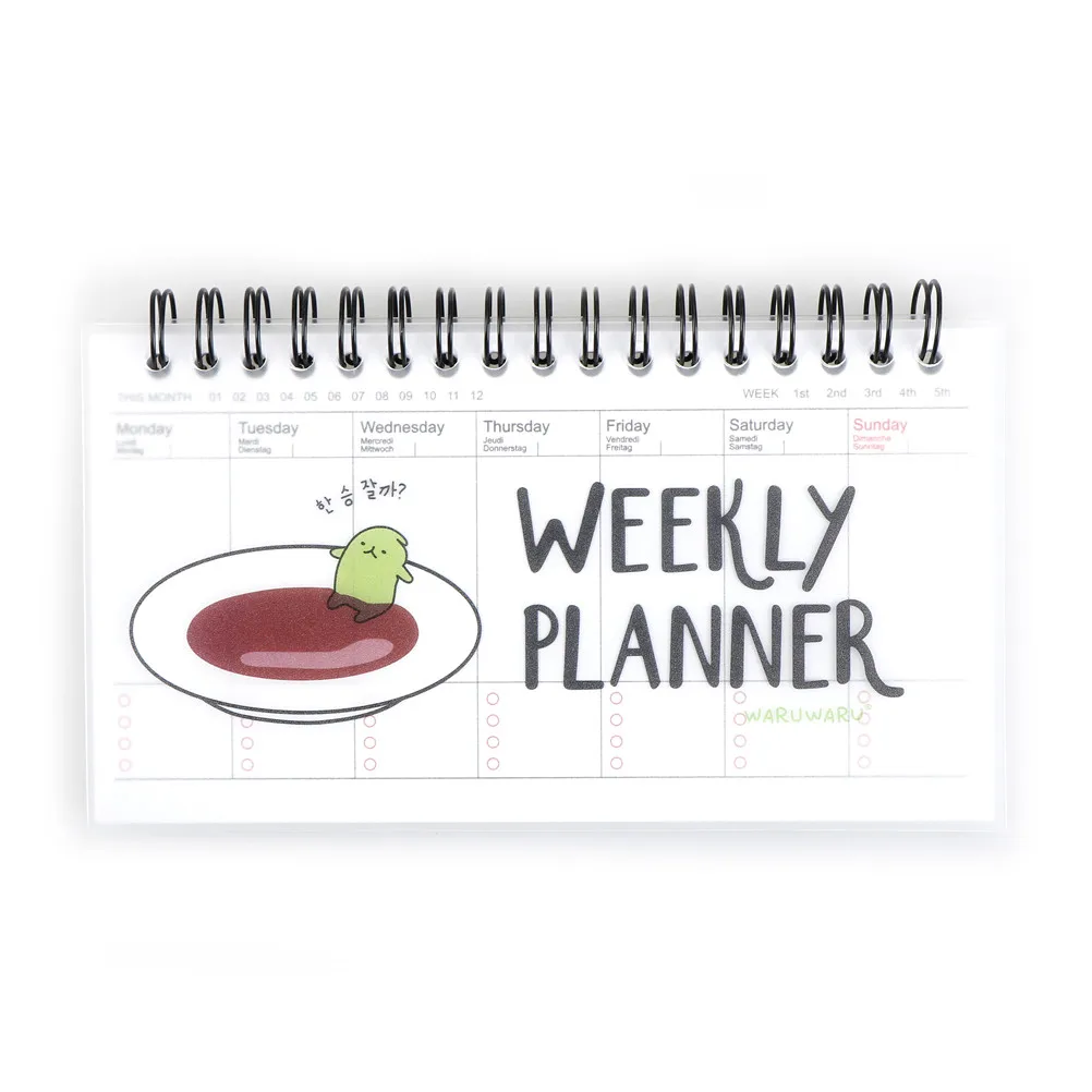 Миниатюрный органайзер для детей 50 листов 100 страниц 16 Х9 см|agenda filofax|weekly plannercoil