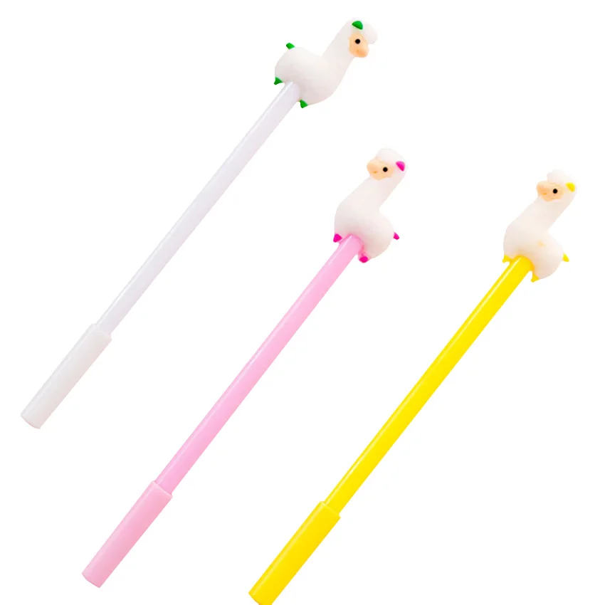

30pcs/lot Creative Student Sprouting Animal Beast Alpaca Cartoon Gel Pen 0.5mm Mix Design For Gift