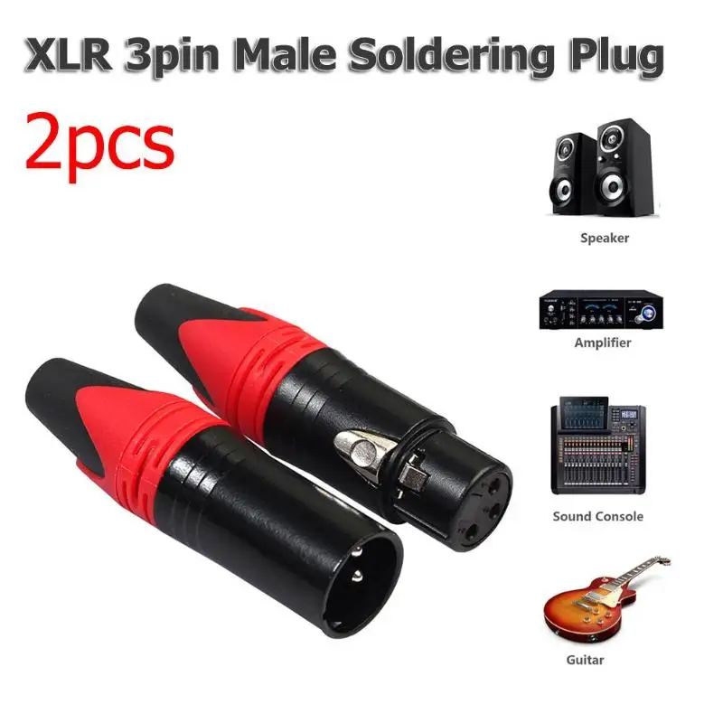 1 пара XLR 3Pin Штекерный штекер DIY аудио кабель разъем для микрофона под