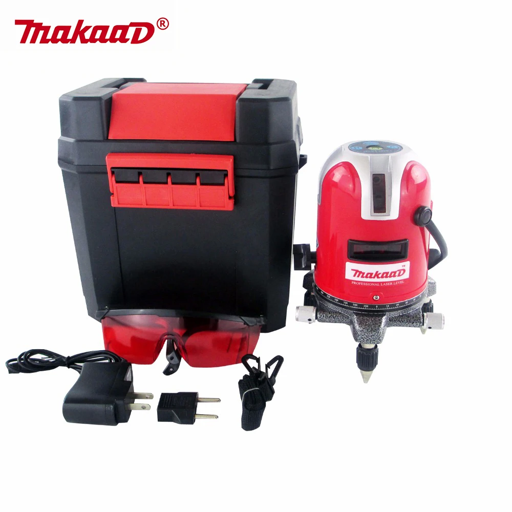 

ToponTools 5 lines 6 points laser level, 360 degrees rotary 635nm outdoor mode & tilt mode line laser level