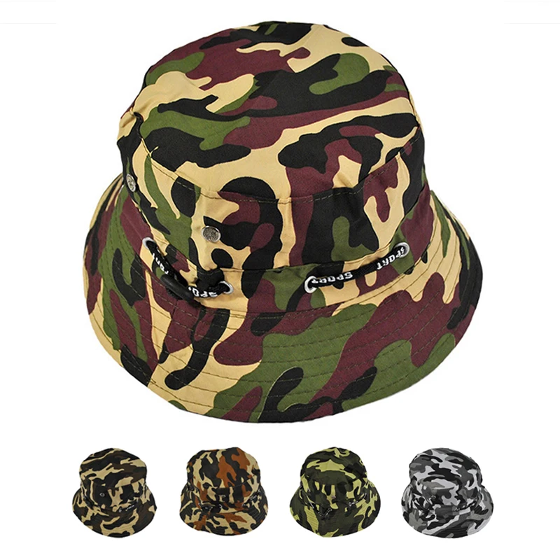 

Jungle concealed camouflage basin cap Military hats men and women casual sports fishing caps outdoor shade windproof hat sale