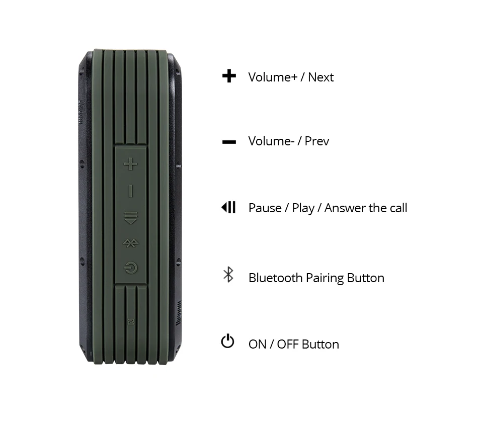 Divoom Voombox-Открытый водонепроницаемый беспроводной Bluetooth колонки выход в 15 Вт 12 часов воспроизведения 3,5 мм аудио USB подключение