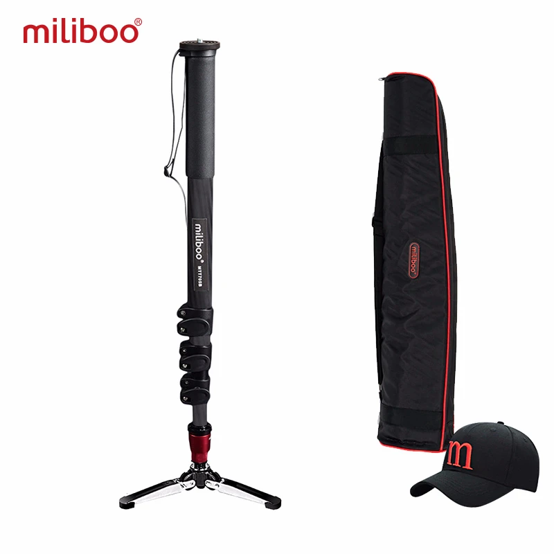 Miliboo MTT705B портативный монопод из углеродного волокна для Professional DSLR/камера/VideoCamcorder штатив Стенд половина цена manfrotto