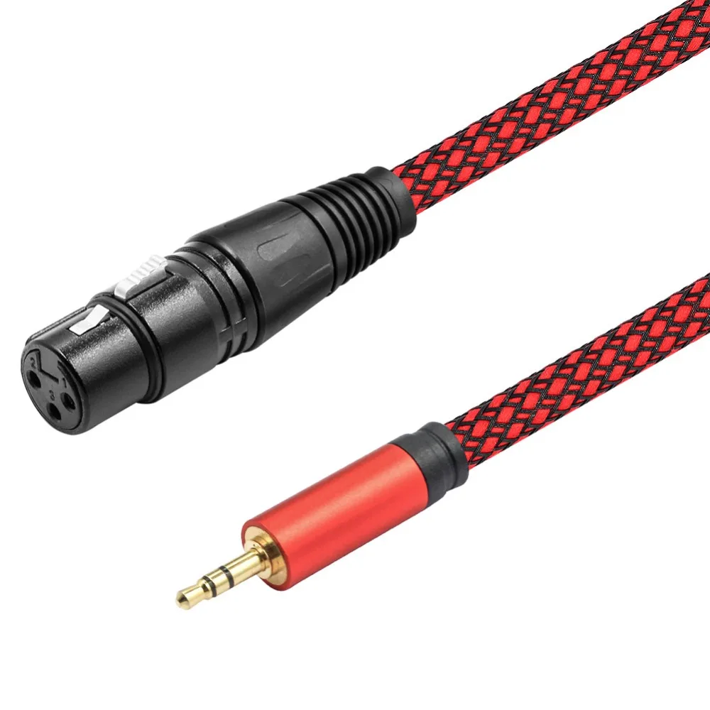Audio Cable Microphone Wire Cord XLR Female to Jack 3.5 mm Male Plug Cable 2M 3M for Mic Speaker Amplifier Audio Cable Microphone Wire Cord XLR Female to Jack 3.5 mm Male Plug Cable 2M 3M for Mic Speaker Amplifier
