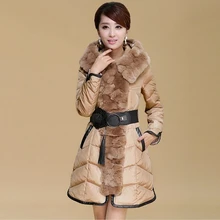 New Winter Fashion Women Coat Heavy hair collar Thick Super Warm Down jacket Women Elegant Slim High quality Cotton Coat G1957