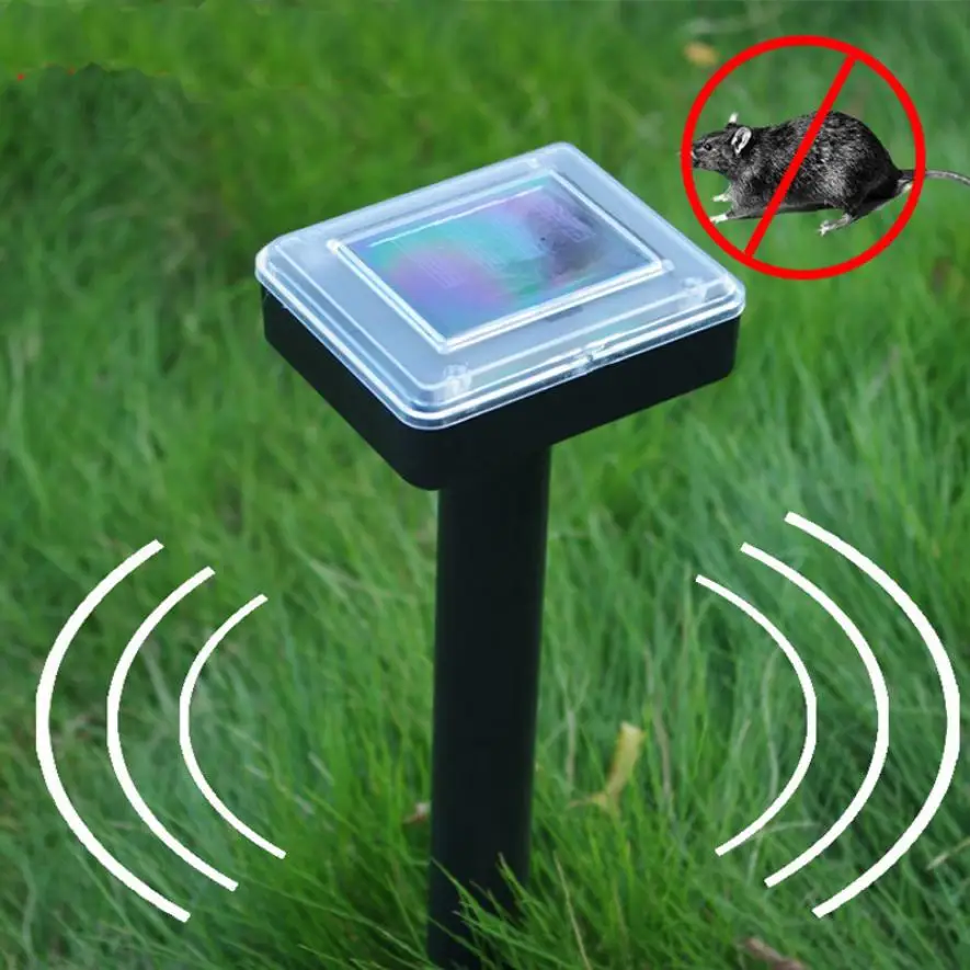 

Hot Eco-Friendly Solar Power Ultrasonic Gopher Mole Snake Mouse Pest Reject Repeller Control for Garden Yard repellent insect