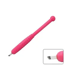 10 шт. розовый одноразовые, для микрообработки ручка с лезвием CF/U иглы 9 pin 12 pin/18U Microlading иглы руководство игла с микролезвием инструмент