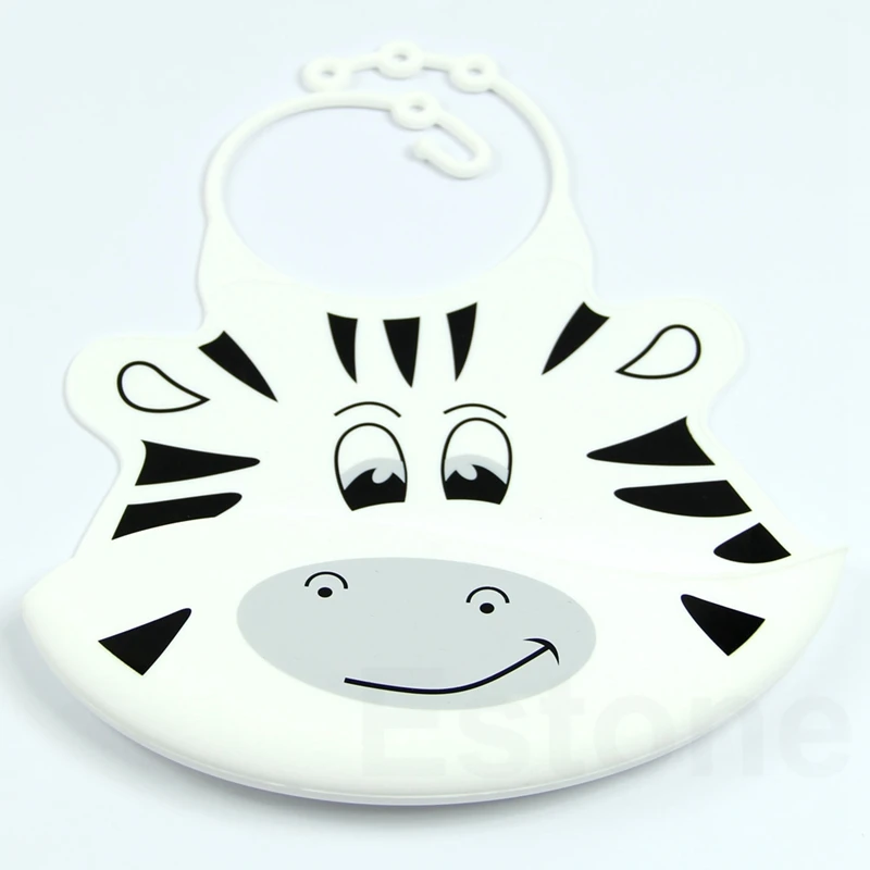

Cute Infant Baby Kid Washable Silicone Feeding Bib Cartoon Patterns Bib
