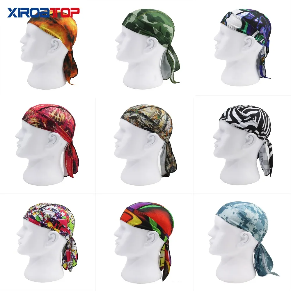 

New hot sale Quick Dry Cycling Cap Head Scarf Summer Men Running Riding Bandana Headscarf Ciclismo Pirate Hat Hood Headband