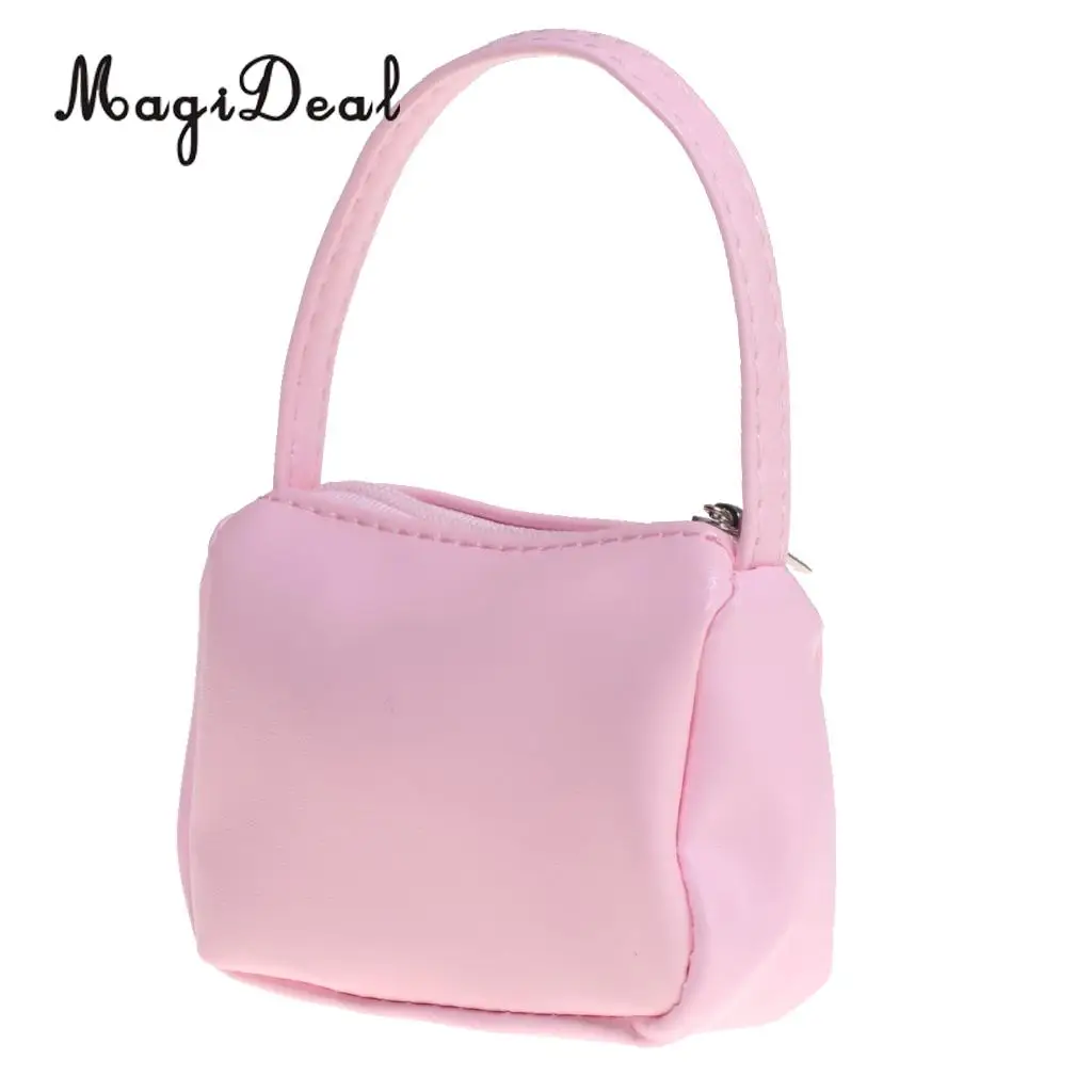 1Pc Stylish Pink Zipper Handbag Cloth Mini Bag for 18 Inch     Doll Clothing Accs
