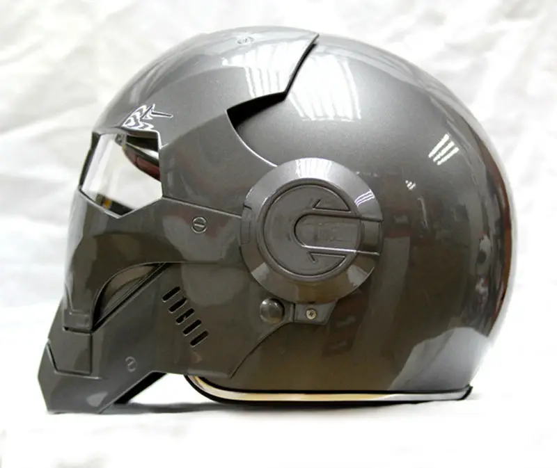 Горячая MASEI серый IRONMAN железный человек шлем мотоциклетный полушлем открытый шлем для мотокросса 610 M L XL